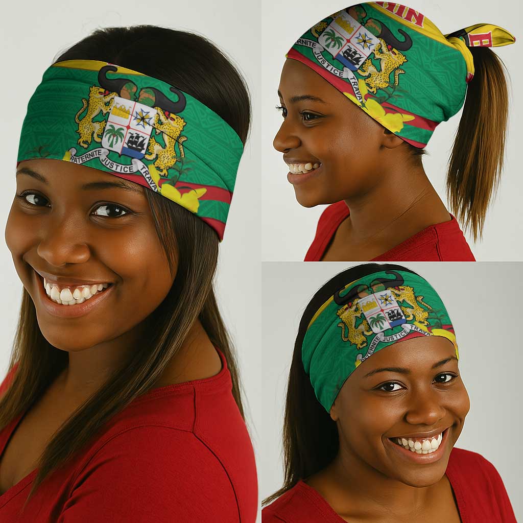 Happy Benin National Day Neck Gaiter Fraternite Justice Travail LT15