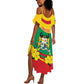 Personalized Happy Benin National Day Summer Maxi Dress Fraternite Justice Travail