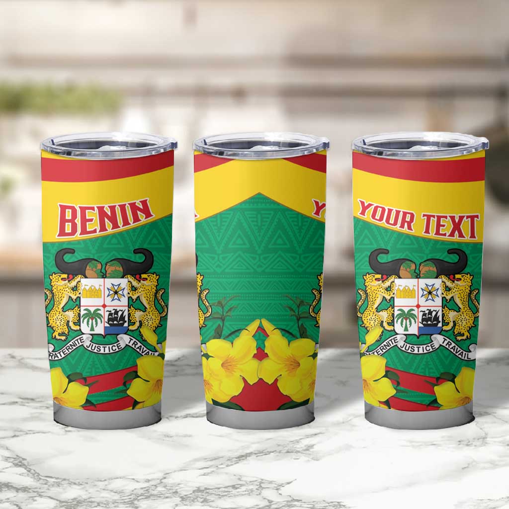 Personalized Happy Benin National Day Tumbler Cup Fraternite Justice Travail