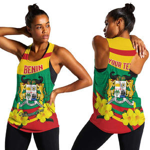 Personalized Happy Benin National Day Women Racerback Tank Fraternite Justice Travail