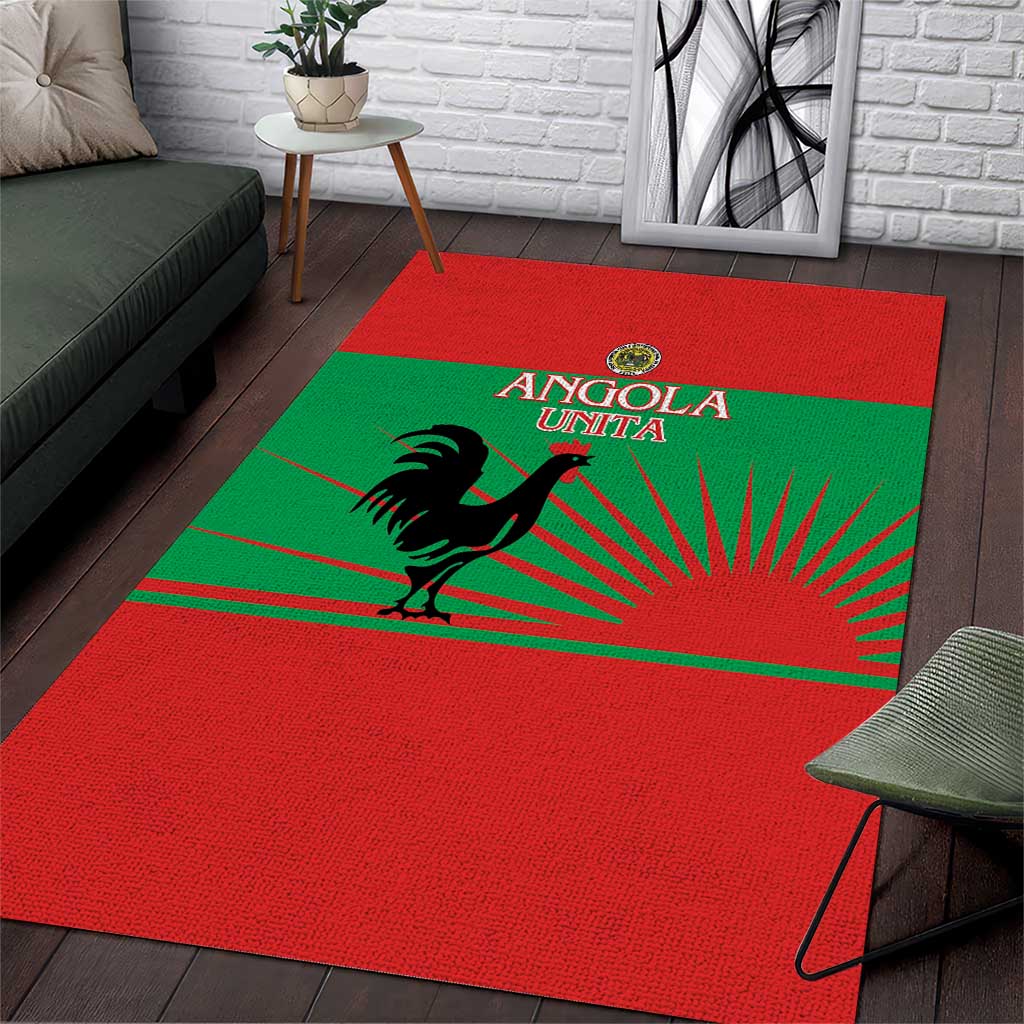 Angola Area Rug UNITA  Party Flag Style