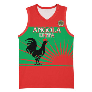 Personalized Angola Basketball Jersey UNITA Party Flag Style LT15