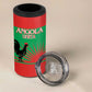 Personalized Angola 4 in 1 Can Cooler Tumbler UNITA  Party Flag Style