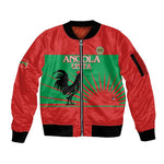 Personalized Angola Sleeve Zip Bomber Jacket UNITA  Party Flag Style