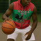 Personalized Angola Sleeveless Zip Hoodie UNITA  Party Flag Style - African Pride