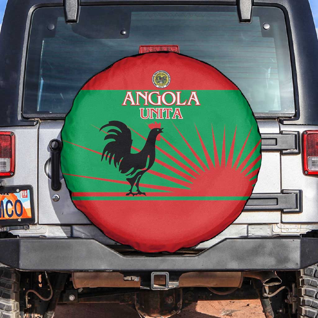 Angola Spare Tire Cover UNITA  Party Flag Style