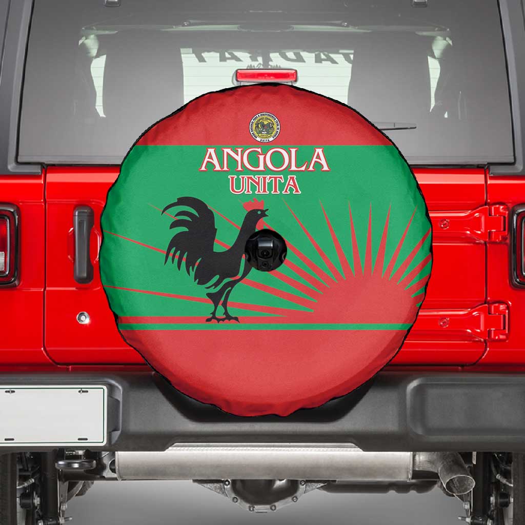 Angola Spare Tire Cover UNITA  Party Flag Style