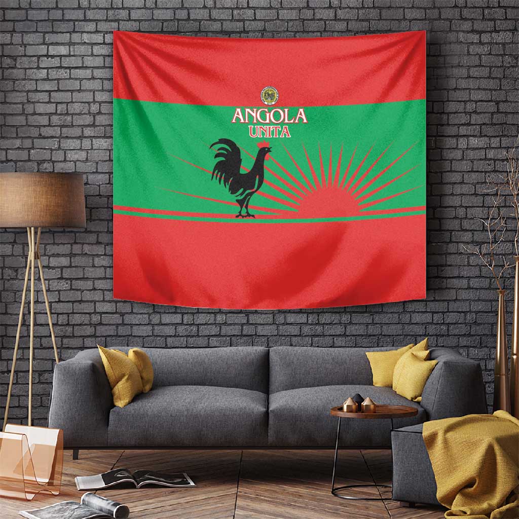 Angola Tapestry UNITA  Party Flag Style