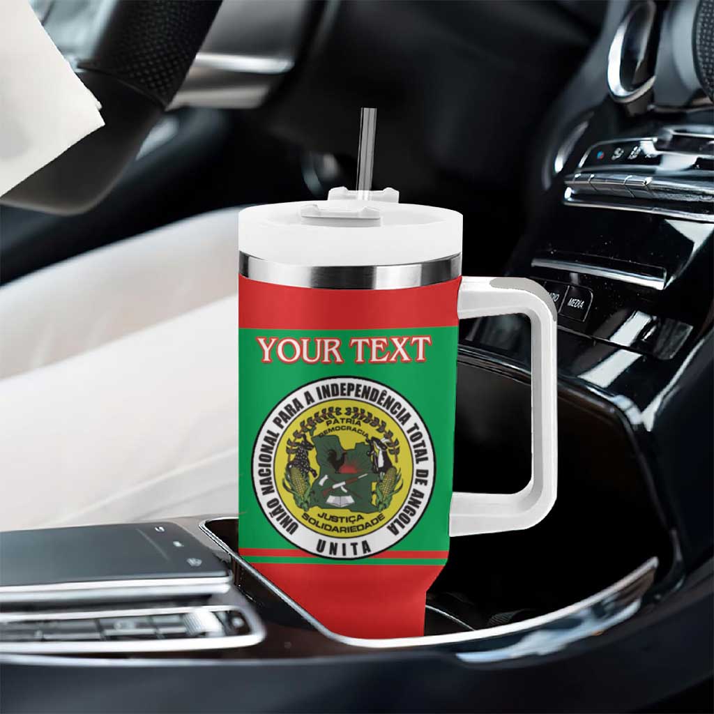 Personalized Angola Tumbler With Handle UNITA  Party Flag Style
