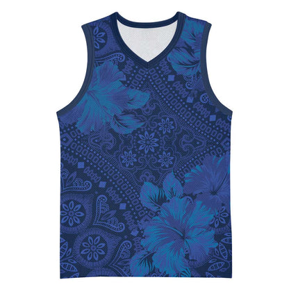 Afro Hibiscus Tropical Basketball Jersey ShweShwe African Pattern LT15