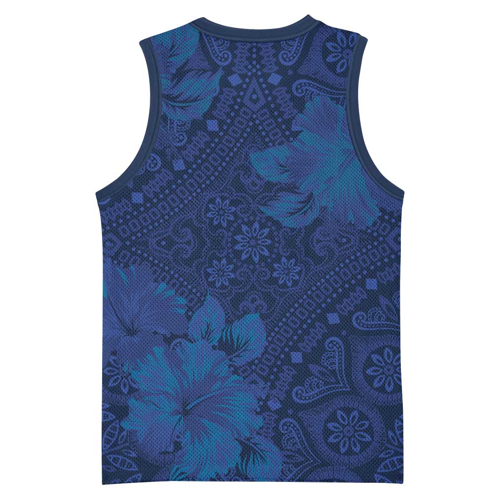 Afro Hibiscus Tropical Basketball Jersey ShweShwe African Pattern LT15