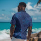 Afro Hibiscus Tropical Hawaiian Shirt ShweShwe African Pattern - African Pride