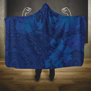 Afro Hibiscus Tropical Hooded Blanket ShweShwe African Pattern - African Pride