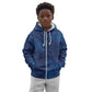 Afro Hibiscus Tropical Kid Hoodie ShweShwe African Pattern - African Pride