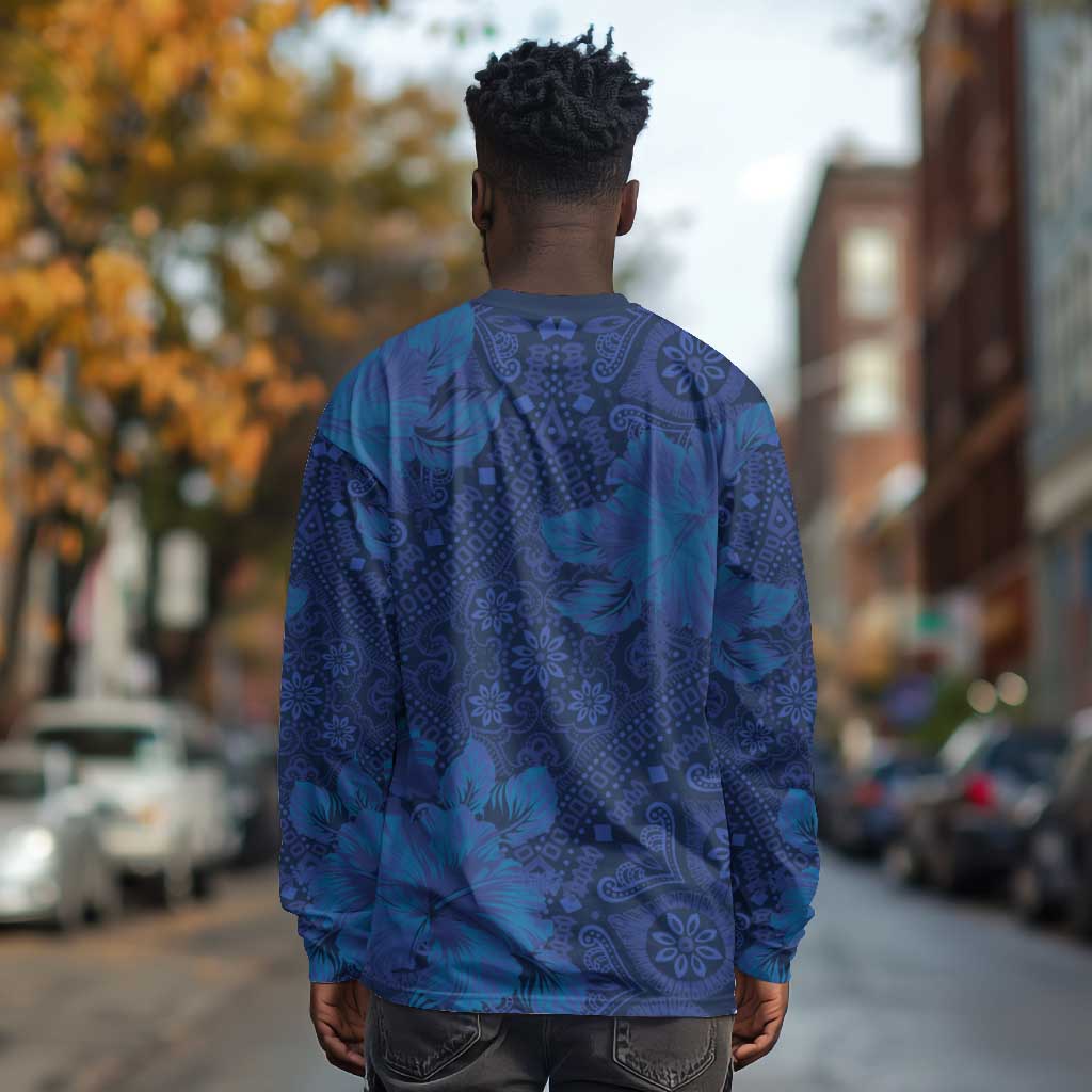 Afro Hibiscus Tropical Long Sleeve Shirt ShweShwe African Pattern - African Pride