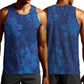 Afro Hibiscus Tropical Men Tank Top ShweShwe African Pattern - African Pride