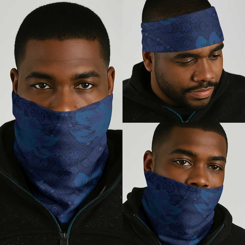 Afro Hibiscus Tropical Neck Gaiter ShweShwe African Pattern LT15