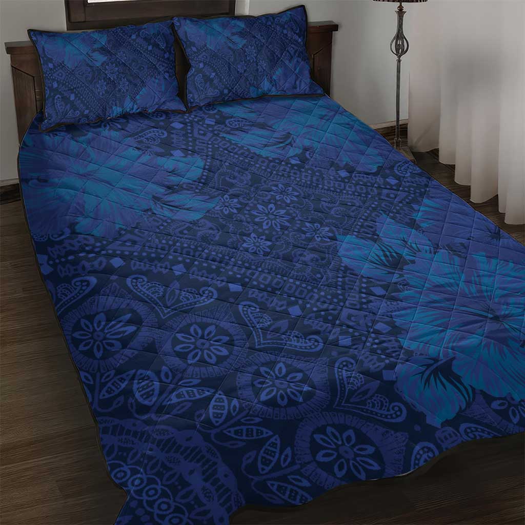 Afro Hibiscus Tropical Quilt Bed Set ShweShwe African Pattern - African Pride