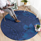 Afro Hibiscus Tropical Round Carpet ShweShwe African Pattern - African Pride