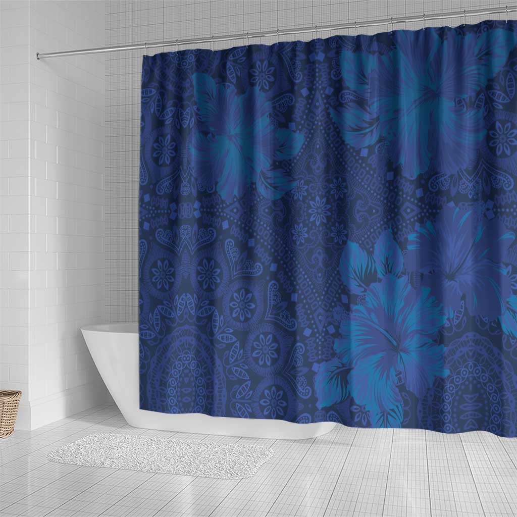 Afro Hibiscus Tropical Shower Curtain ShweShwe African Pattern - African Pride