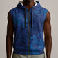 Afro Hibiscus Tropical Sleeveless Zip Hoodie ShweShwe African Pattern - African Pride