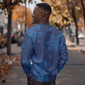 Afro Hibiscus Tropical Sweatshirt ShweShwe African Pattern - African Pride