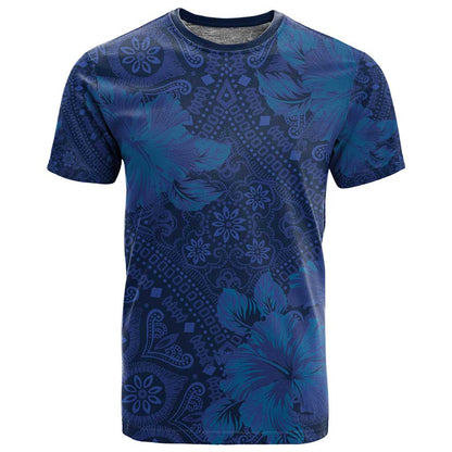 Afro Hibiscus Tropical T shirt ShweShwe African Pattern - African Pride