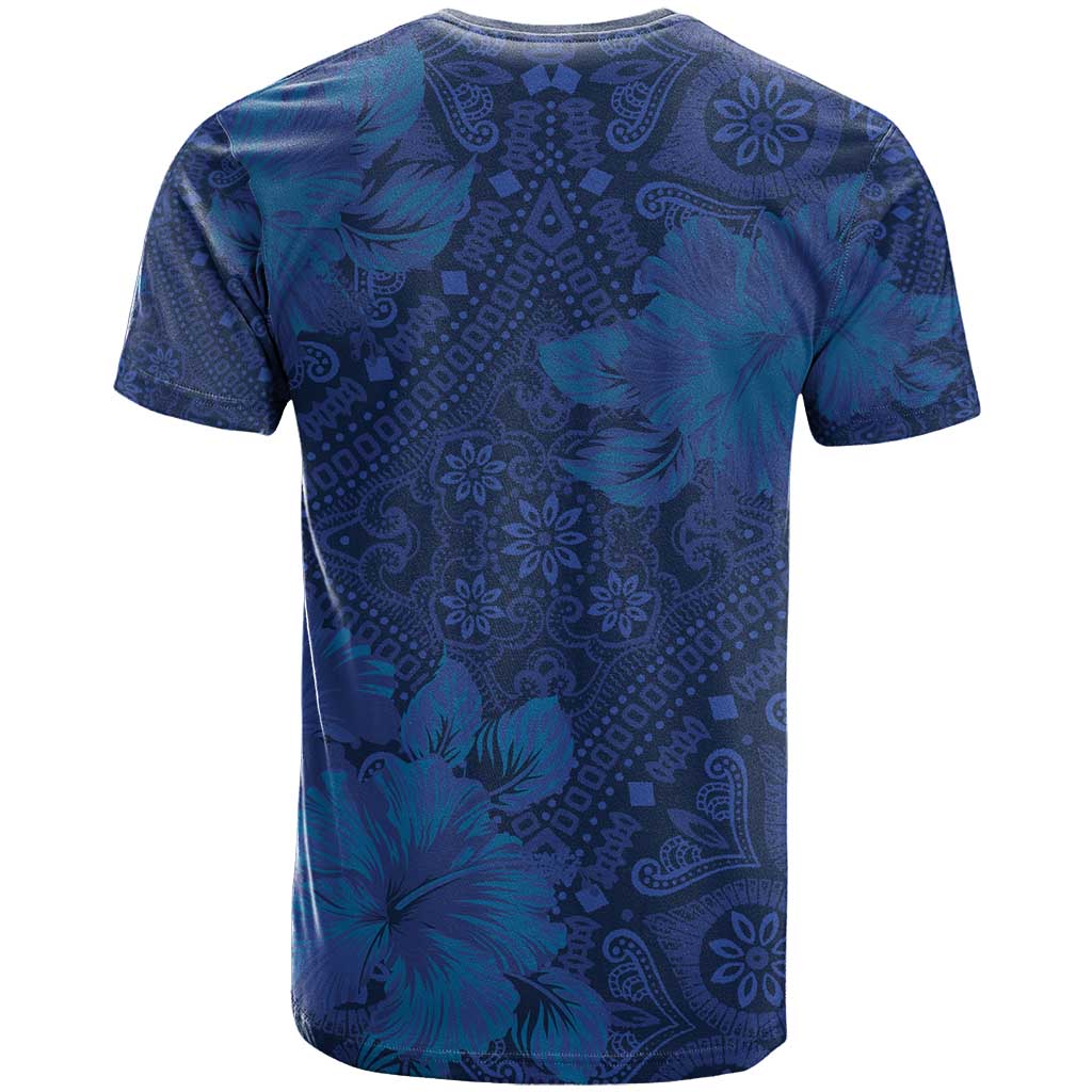 Afro Hibiscus Tropical T shirt ShweShwe African Pattern - African Pride