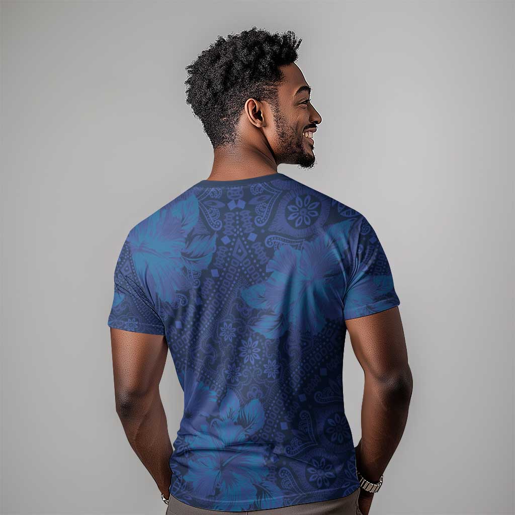 Afro Hibiscus Tropical T shirt ShweShwe African Pattern - African Pride