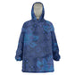 Afro Hibiscus Tropical Wearable Blanket Hoodie ShweShwe African Pattern - African Pride