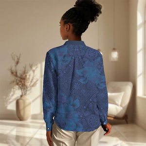 Afro Hibiscus Tropical Women Casual Shirt ShweShwe African Pattern - African Pride