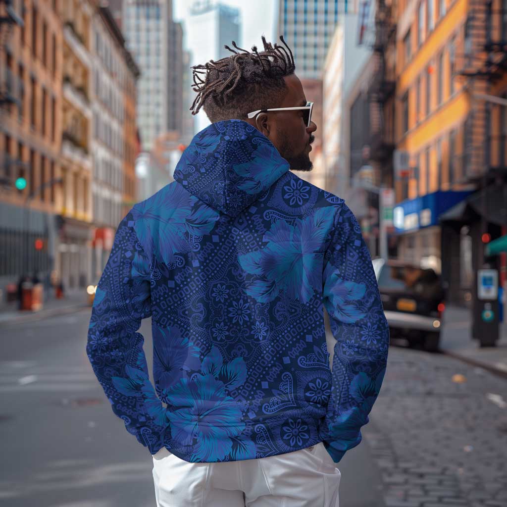 Afro Hibiscus Tropical Zip Hoodie ShweShwe African Pattern - African Pride