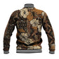 Afro Hibiscus Tropical Baseball Jacket African Pattern - African Pride