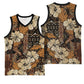 Afro Hibiscus Tropical Basketball Jersey African Pattern LT15
