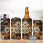 Afro Hibiscus Tropical 4 in 1 Can Cooler Tumbler African Pattern - African Pride