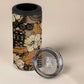 Afro Hibiscus Tropical 4 in 1 Can Cooler Tumbler African Pattern - African Pride