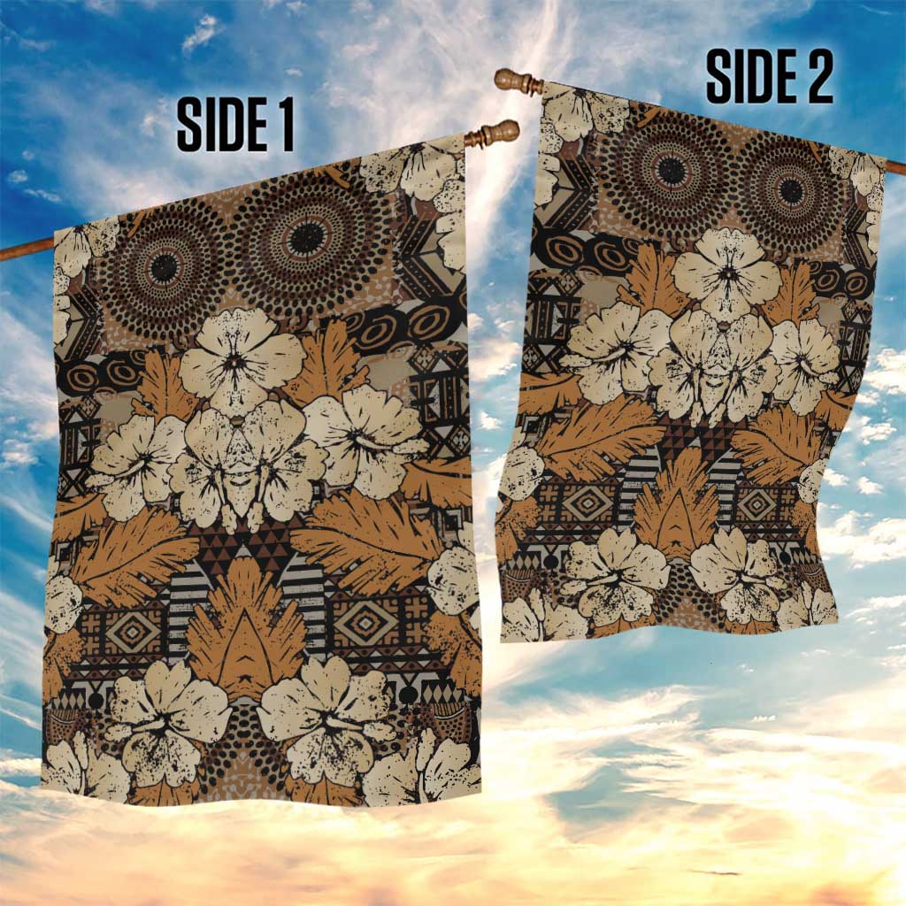 Afro Hibiscus Tropical Garden Flag African Pattern - African Pride