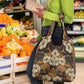 Afro Hibiscus Tropical Grocery Bag African Pattern - African Pride