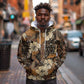 Afro Hibiscus Tropical Hoodie African Pattern - African Pride