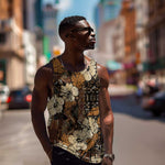 Afro Hibiscus Tropical Men Tank Top African Pattern - African Pride