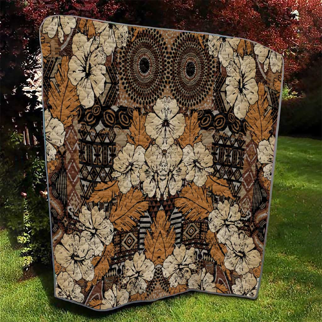 Afro Hibiscus Tropical Quilt African Pattern - African Pride