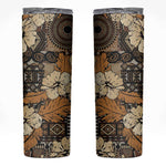 Afro Hibiscus Tropical Skinny Tumbler African Pattern - African Pride