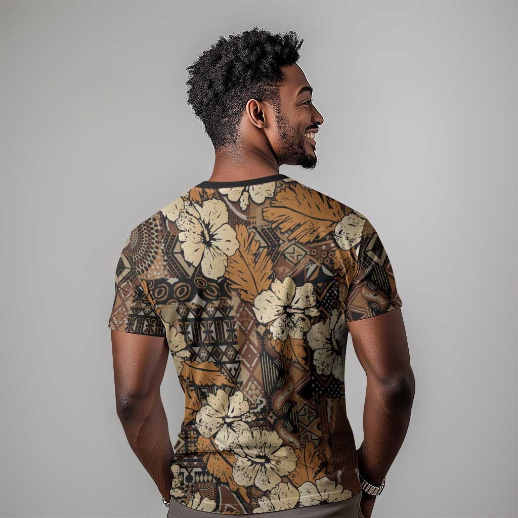 Afro Hibiscus Tropical T shirt African Pattern - African Pride