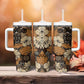 Afro Hibiscus Tropical Tumbler With Handle African Pattern - African Pride