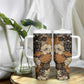 Afro Hibiscus Tropical Tumbler With Handle African Pattern - African Pride