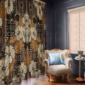 Afro Hibiscus Tropical Window Curtain African Pattern - African Pride