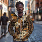 Afro Hibiscus Tropical Zip Hoodie African Pattern - African Pride