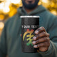 Personalized Afro Hibiscus Tropical 4 in 1 Can Cooler Tumbler Dashiki African Pattern - African Pride