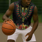 Personalized Afro Hibiscus Tropical Sleeveless Zip Hoodie Dashiki African Pattern - African Pride