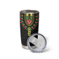 Personalized Afro Hibiscus Tropical Tumbler Cup Dashiki African Pattern - African Pride